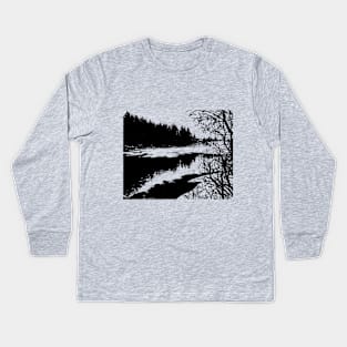 Winter landscape Kids Long Sleeve T-Shirt